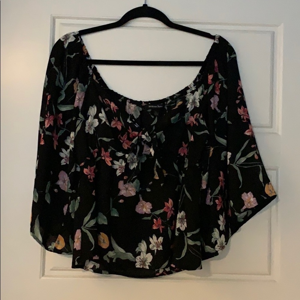 Floral Front Tie Top